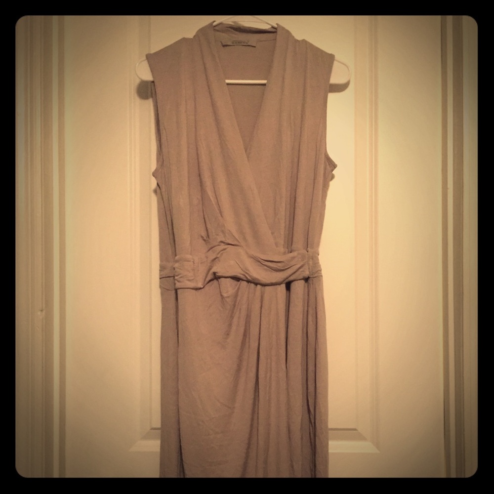 All Saints Off-White Wrap Dress